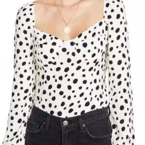 Reformation Ink Blot Reign Long Sleeve Top